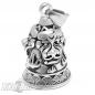 Preview: Detailed Biker-Bell with Asian Dragon Masks and Flames Stainless Steel Ride Bell